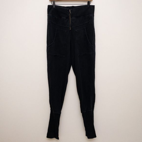 FREE PEOPLE On The Road Pants Black Size Medium - Picture 3 of 11